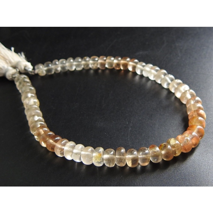 100%Natural,Imperial Topaz Smooth Roundel Bead,Multi Shaded,Loose Stone,For Making Jewelry Wholesale Price New Arrival 8Inch Strand PME(B13) | Save 33% - Rajasthan Living 7