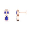 Dainty 14K Natural Tanzanite Stud Earring, Statement Gold Stud Earrings For Women, Everyday Gemstone Cartilage Earring For Her, Ear Jackets | Save 33% - Rajasthan Living 22