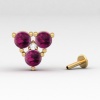 Natural Rhodolite Garnet 14K Dainty Stud Earrings, Everyday Gemstone Earring For Women, January Birthstone Earring For Women, Party Jewelry | Save 33% - Rajasthan Living 15
