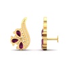 14K Natural Rhodolite Garnet Dainty Stud Earrings, January Birthstone Earring For Women, Everyday Gemstone Earrings For Her, Garnet Jewelry | Save 33% - Rajasthan Living 22