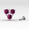 Natural Rhodolite Garnet 14K Dainty Stud Earrings, Everyday Gemstone Earring For Women, January Birthstone Earring For Women, Party Jewelry | Save 33% - Rajasthan Living 16