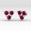 Natural Rhodolite Garnet 14K Dainty Stud Earrings, Everyday Gemstone Earring For Women, January Birthstone Earring For Women, Party Jewelry | Save 33% - Rajasthan Living 17