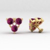Natural Rhodolite Garnet 14K Dainty Stud Earrings, Everyday Gemstone Earring For Women, January Birthstone Earring For Women, Party Jewelry | Save 33% - Rajasthan Living 19