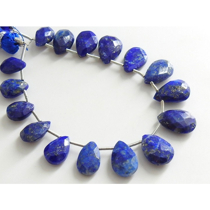 100%Natural,Lapis Lazuli Teardrop,Faceted,Loose Stone,Handmade,Drop,Bead,16Piece 15X10To10X7MM Approx,Wholesale Price,New Arrival PME(BR6) | Save 33% - Rajasthan Living 8