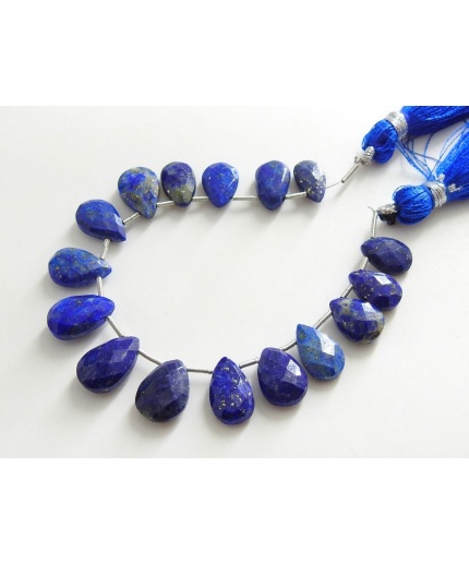 100%Natural,Lapis Lazuli Teardrop,Faceted,Loose Stone,Handmade,Drop,Bead,16Piece 15X10To10X7MM Approx,Wholesale Price,New Arrival PME(BR6) | Save 33% - Rajasthan Living 3