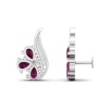 14K Natural Rhodolite Garnet Dainty Stud Earrings, January Birthstone Earring For Women, Everyday Gemstone Earrings For Her, Garnet Jewelry | Save 33% - Rajasthan Living 21