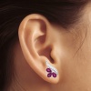 14K Natural Rhodolite Garnet Dainty Stud Earrings, January Birthstone Earring For Women, Everyday Gemstone Earrings For Her, Garnet Jewelry | Save 33% - Rajasthan Living 23