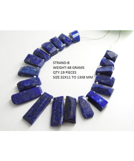 100%Natural Lapis Lazuli Faceted Briolette,Fancy Shape Bead,Tumble,Nuggets,Lapis Cabochon,Sideway Drill,Natural Gemstone,Handmade Bead | Save 33% - Rajasthan Living 3