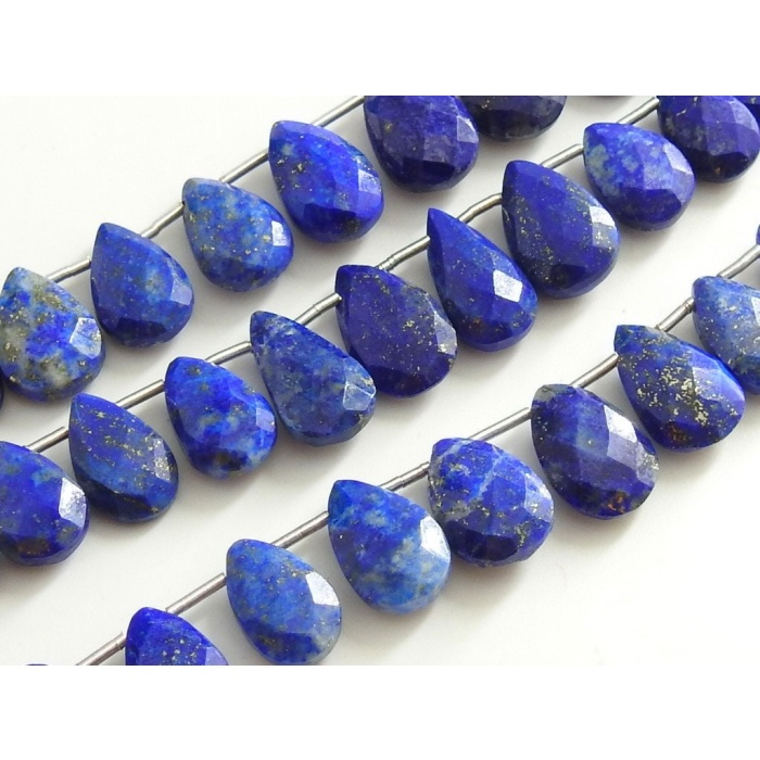 100%Natural,Lapis Lazuli Teardrop,Faceted,Loose Stone,Handmade,Drop,Bead,16Piece 15X10To10X7MM Approx,Wholesale Price,New Arrival PME(BR6) | Save 33% - Rajasthan Living 5
