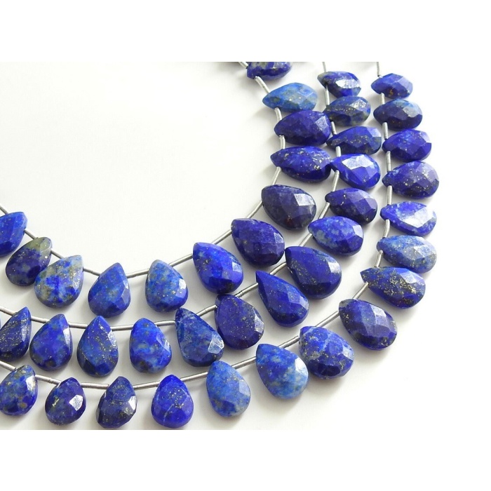 100%Natural,Lapis Lazuli Teardrop,Faceted,Loose Stone,Handmade,Drop,Bead,16Piece 15X10To10X7MM Approx,Wholesale Price,New Arrival PME(BR6) | Save 33% - Rajasthan Living 11