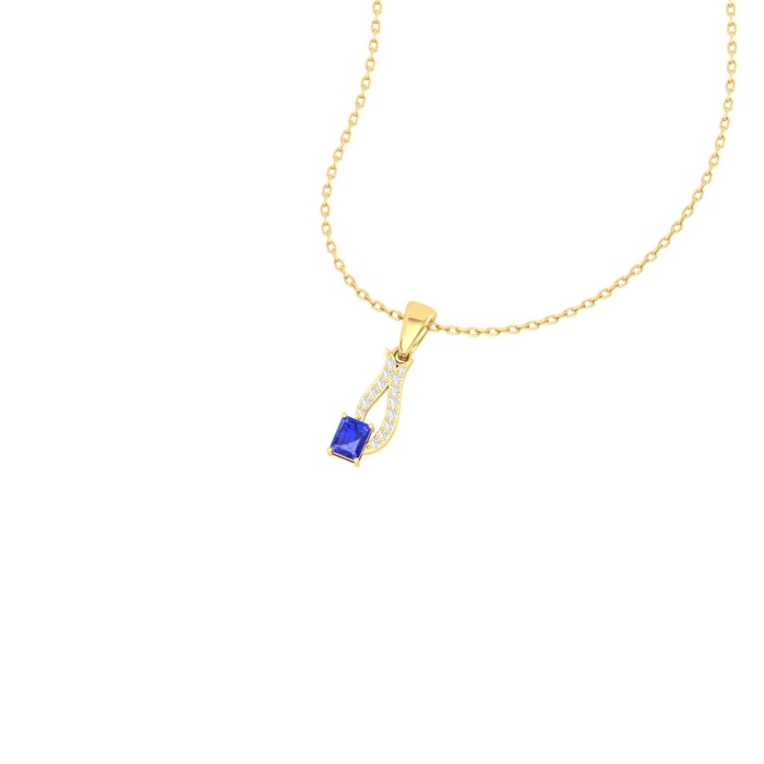 14K Solid Natural Tanzanite Gold Necklace, Minimalist Diamond Jewelry, December Birthstone, Gift for Women, Everyday Fine Gemstone Pendant | Save 33% - Rajasthan Living 13