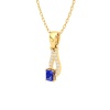 14K Solid Natural Tanzanite Gold Necklace, Minimalist Diamond Jewelry, December Birthstone, Gift for Women, Everyday Fine Gemstone Pendant | Save 33% - Rajasthan Living 22