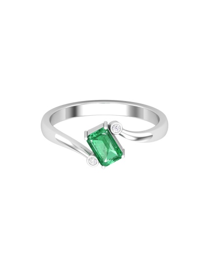 Solid 14K Gold Natural Emerald Ring, Everyday Gemstone Ring For Her, Handmade Jewellery For Women, May Birthstone Statement Ring | Save 33% - Rajasthan Living