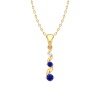 14K Solid Gold Natural Tanzanite Designer Necklace, Diamond Pendant Necklace, Gold Necklaces For Women, December Birthstone Pendant For Her | Save 33% - Rajasthan Living 23
