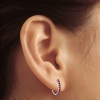 14K Dainty Natural Rhodolite Garnet Hoop Earrings, January Birthstone Earring For Women, Everyday Gemstone Jewelry For Her, Garnet Jewelry | Save 33% - Rajasthan Living 19