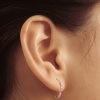 Dainty 14K Natural Pink Spinel Earrings, Everyday Gemstone Half Hoop Earrings For Women, August Birthstone Jewelry For Her, Handmade Jewelry | Save 33% - Rajasthan Living 19