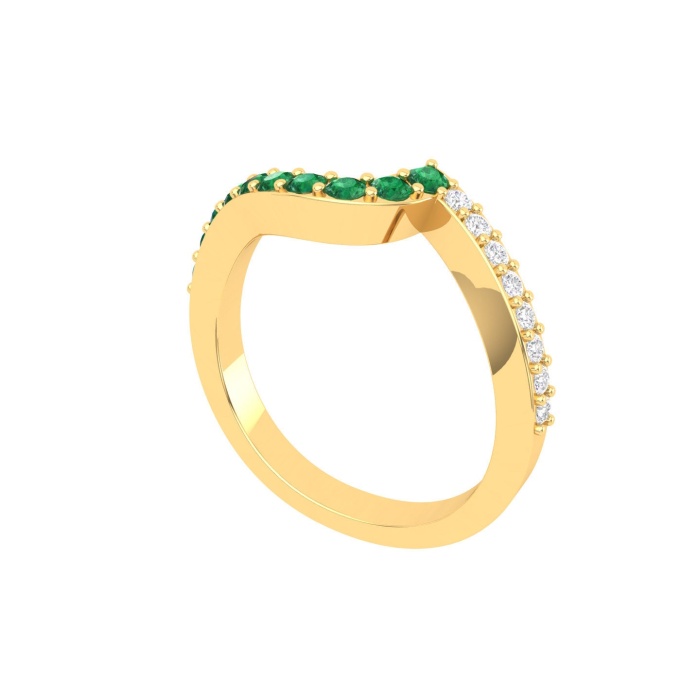 Natural Emerald Dainty 14K Gold Ring, Everyday Gemstone Ring For Her, Handmade Jewellery For Women, May Birthstone Statement Ring | Save 33% - Rajasthan Living 11