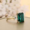 3Ct Emerald Cut Green Emerald Solitaire Engagement Ring 14K Yellow Gold Finish Emerald ring, 925 Sterling silver, Emerald Engagement ring | Save 33% - Rajasthan Living 10