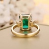 3Ct Emerald Cut Green Emerald Solitaire Engagement Ring 14K Yellow Gold Finish Emerald ring, 925 Sterling silver, Emerald Engagement ring | Save 33% - Rajasthan Living 12