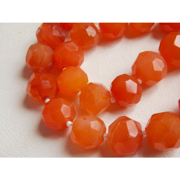 Carnelian Faceted Sphere Ball Bead,Handmade,Round Shape,Loose Stone,Wholesaler,Supplies,22Piece Strand 16MM Approx,100%Natural B4 | Save 33% - Rajasthan Living 8