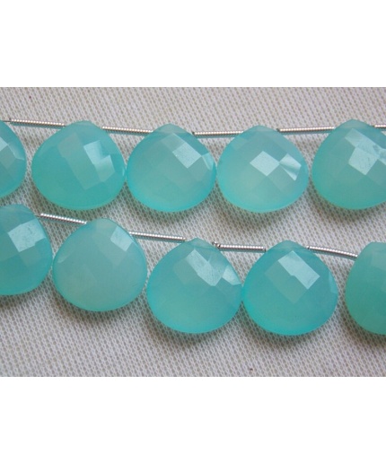 14X14MM/Aqua Blue Chalcedony Faceted Heart Shape Teardrop/Drop/Handmade/For Making Jewelry/Wholesale Price/New Arrival/PME-CY2 | Save 33% - Rajasthan Living 3