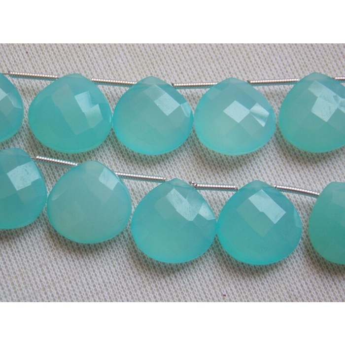 14X14MM/Aqua Blue Chalcedony Faceted Heart Shape Teardrop/Drop/Handmade/For Making Jewelry/Wholesale Price/New Arrival/PME-CY2 | Save 33% - Rajasthan Living 6