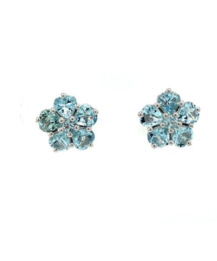 Aquamarine Earrings in 925 Sterling Silver | Save 33% - Rajasthan Living