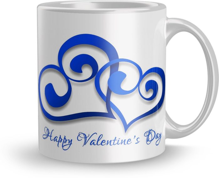 NK Store Printed Love Heart Valentine Day Tea And Coffee Mug (320ml) | Save 33% - Rajasthan Living 5