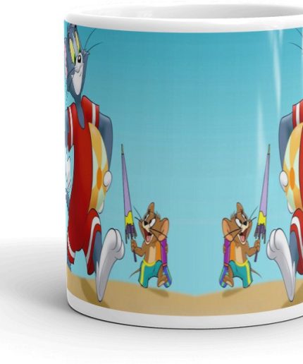 NK Store Tom and Jerry Enjoy on the Beach Coffee Mug (320ml) | Save 33% - Rajasthan Living