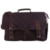 iHandikart 16X12 inches Buffalo Leather Coffee Color Half Flap Strap Bag (IHK 1512) | Save 33% - Rajasthan Living 9