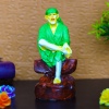 Sai Baba Showpiece  Polyresin (Green Color) | Save 33% - Rajasthan Living 9