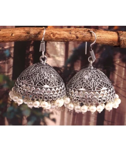 Oxidised Handmade Women Jhumki Earrings | Save 33% - Rajasthan Living