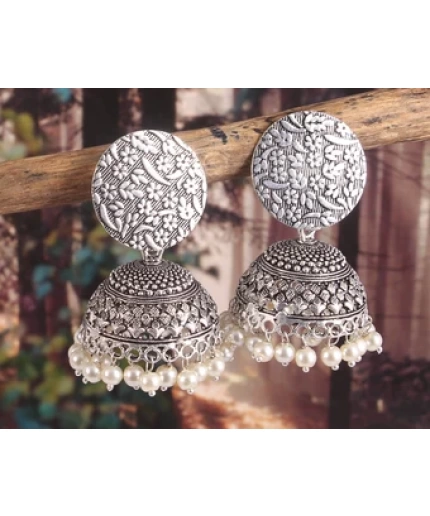 Oxidised Jhumki Earrings | Save 33% - Rajasthan Living