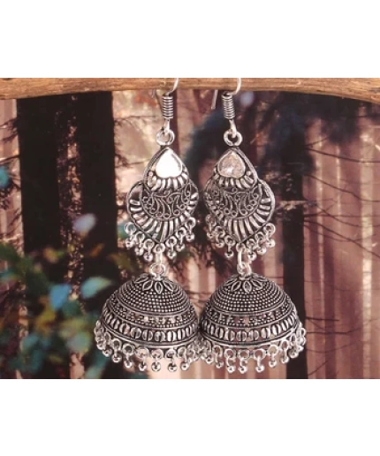 Oxidised Silver Women Jhumka | Save 33% - Rajasthan Living