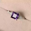 14k White Gold Plated Amethyst Solitaire Ring, Birthstone Ring, Wedding Ring 925 Sterling Silver Ring for women | Save 33% - Rajasthan Living 12