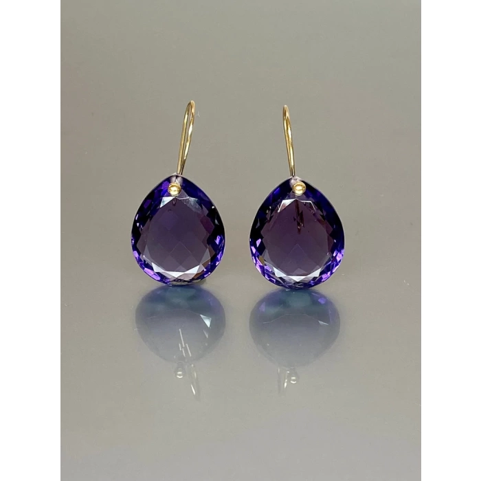 Purple Amethyst Statement Earrings (46 ct), Amethyst Drop Earrings, February Birthstone Earrings, Amethyst Jewellery Gift For Her. | Save 33% - Rajasthan Living 5