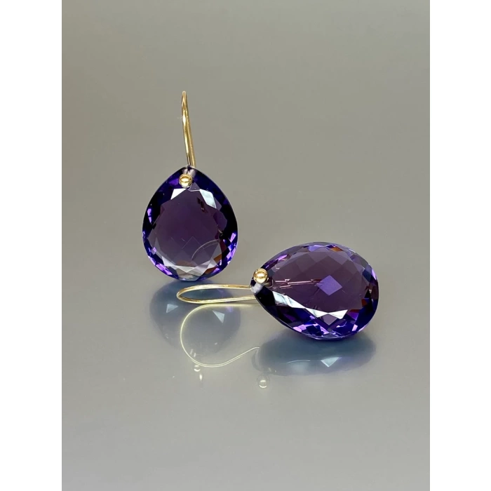 Purple Amethyst Statement Earrings (46 ct), Amethyst Drop Earrings, February Birthstone Earrings, Amethyst Jewellery Gift For Her. | Save 33% - Rajasthan Living 6