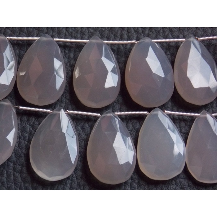 Gray Chalcedony Faceted Teardrop,Drop,Loose Stone,Earrings,For Making Jewelry,Loose Stone,Wholesaler,Supplies 25X15MM Pair Approx PME(CY1) | Save 33% - Rajasthan Living 9