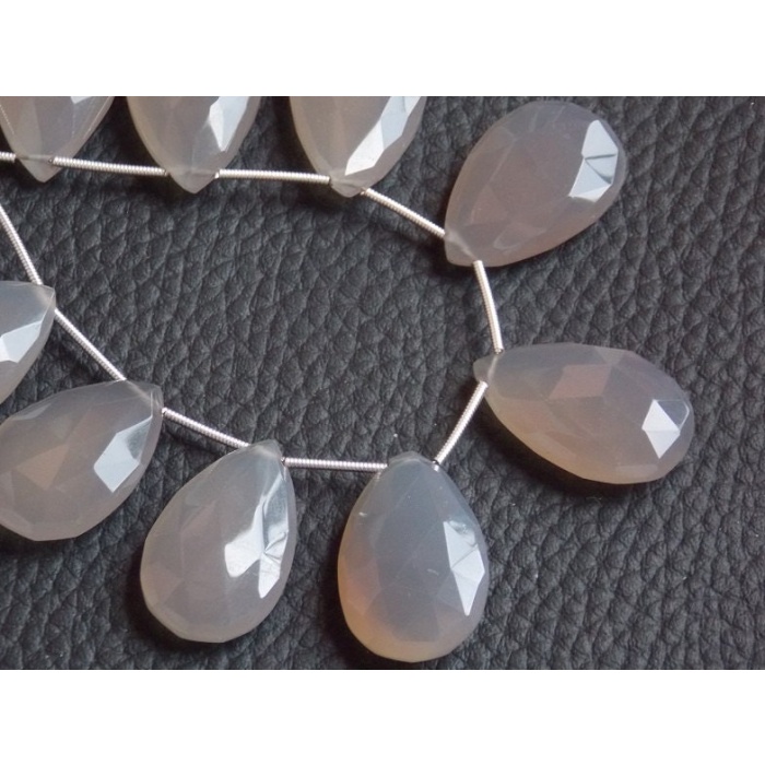 Gray Chalcedony Faceted Teardrop,Drop,Loose Stone,Earrings,For Making Jewelry,Loose Stone,Wholesaler,Supplies 25X15MM Pair Approx PME(CY1) | Save 33% - Rajasthan Living 8