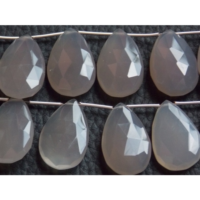 Gray Chalcedony Faceted Teardrop,Drop,Loose Stone,Earrings,For Making Jewelry,Loose Stone,Wholesaler,Supplies 25X15MM Pair Approx PME(CY1) | Save 33% - Rajasthan Living 5