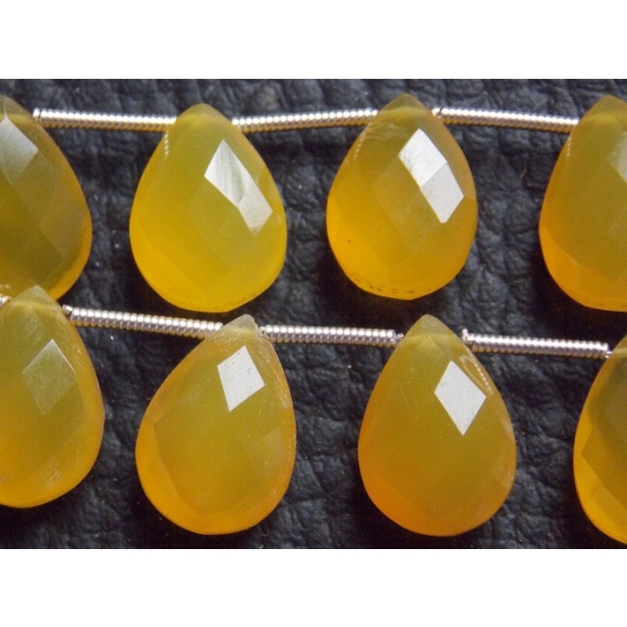 Yellow Chalcedony Faceted Teardrop,Drop,Loose Stone,Handmade,For Making Jewelry,Earring Pair,Wholesaler,Supplies 14X10MM Approx (pme)CY2 | Save 33% - Rajasthan Living 7