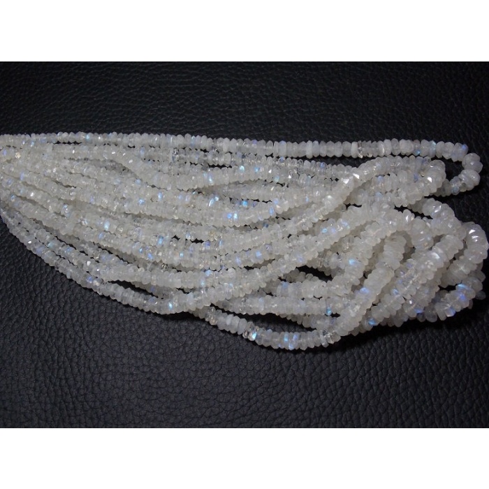 White Rainbow Moonstone Faceted Roundel Bead,Handmade,Loose Stone,Wholesale Price,New Arrival,100%Natural,PME-B12 | Save 33% - Rajasthan Living 9