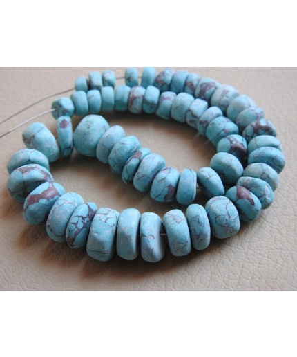 Turquoise Smooth Roundel Bead,Stabilized,Handmade,Loose Stone,Matte Polished 10Inch 12To5MM Approx Wholesale Price,New Arrival B2 | Save 33% - Rajasthan Living 5