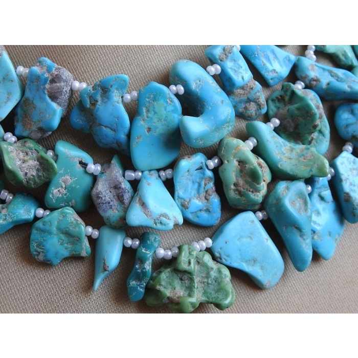 Arizona Turquoise Natural Rough Slice,Raw Slab,Polish,Loose Stone,10Inch 20X10To7X5MM Approx,Wholesale Price,New Arrival R5 | Save 33% - Rajasthan Living 8