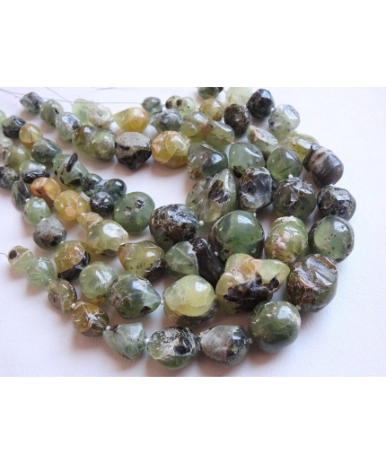 Prehnite Natural Rough Tumble,Nugget,Polished,Loose Stone,Gemstone Raw,For Jewelry Makers,10Inch Strand 20X18To10X8MM Approx R2 | Save 33% - Rajasthan Living