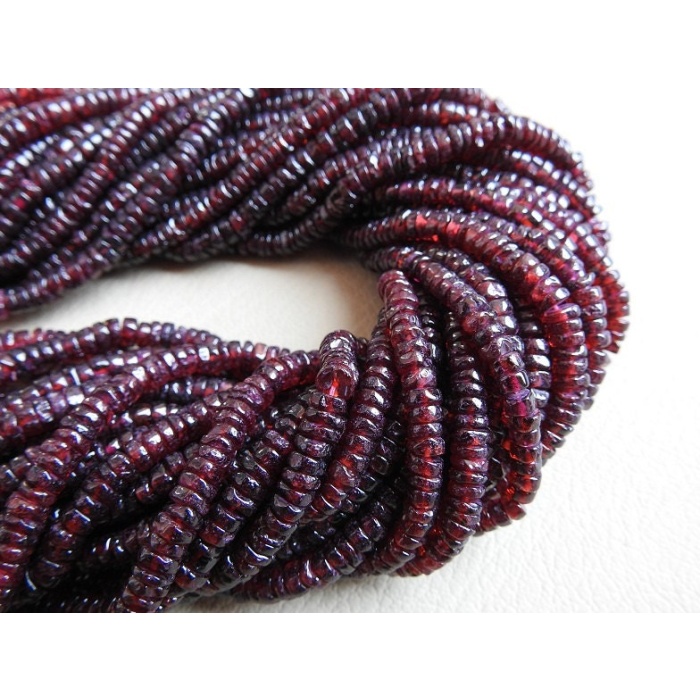 Natural Garnet Smooth Tyre,Coin,Button,Wheel Shape Beads,14Inch Strand 5MM Approx,Wholesale Price,New Arrival (pme)T1 | Save 33% - Rajasthan Living 5