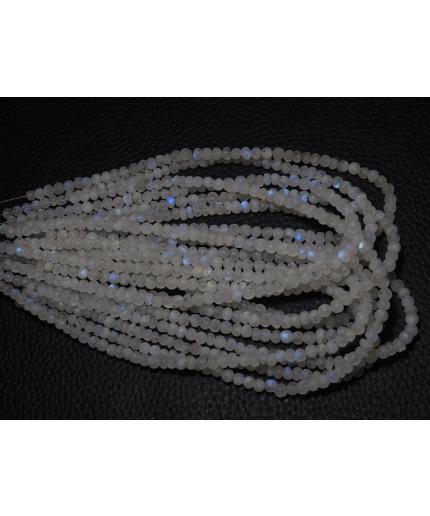 White Rainbow Moonstone Smooth Roundel Beads,Matte Polished,Handmade,Loose Stone,12Inch Strand 5MM Approx,100%Natural (pme)B12 | Save 33% - Rajasthan Living 3