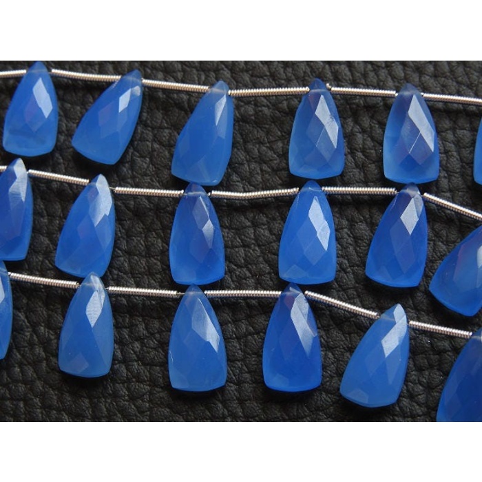 Blue Chalcedony Faceted Elongated Trillions,Briolette,Pyramid,Loose Stone,For Making Jewelry,Earrings 15X8MM Pair (pme)CY2 | Save 33% - Rajasthan Living 7