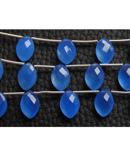 Blue Chalcedony Faceted Marquise,Briolette,Loose Stone,Handmade,Earrings Pair,Matching Bead,Wholesale,Supplies,12X8MM Approx PME(CY2) | Save 33% - Rajasthan Living