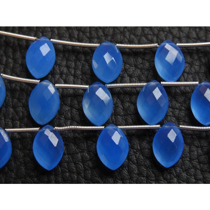 Blue Chalcedony Faceted Marquise,Briolette,Loose Stone,Handmade,Earrings Pair,Matching Bead,Wholesale,Supplies,12X8MM Approx PME(CY2) | Save 33% - Rajasthan Living 5